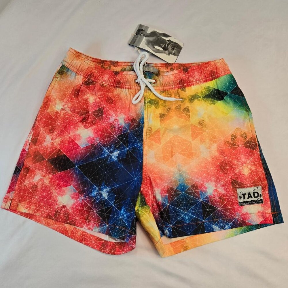 TADDLEE Men's Swimwear Board Shorts Surfing Boxers Beachwear SZ M Multicolor